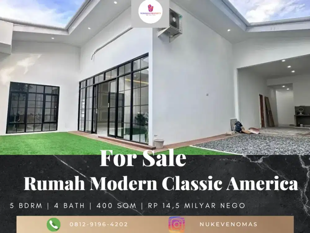 Dijual Rumah baru American Classic (Cocok buat Kantor)