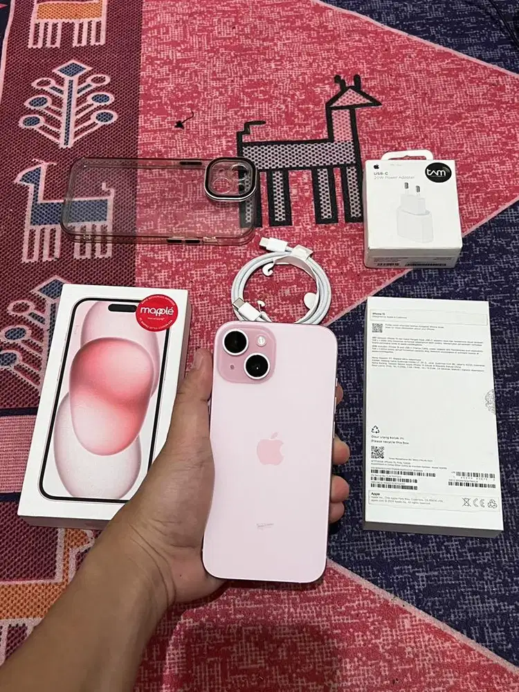 Iphone 15 128gb pink digimap resmi garansi on