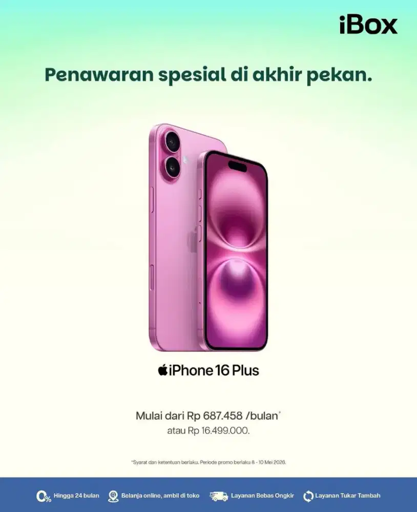 PROMO CICILAN IPHONE 16 PLUS 128GB