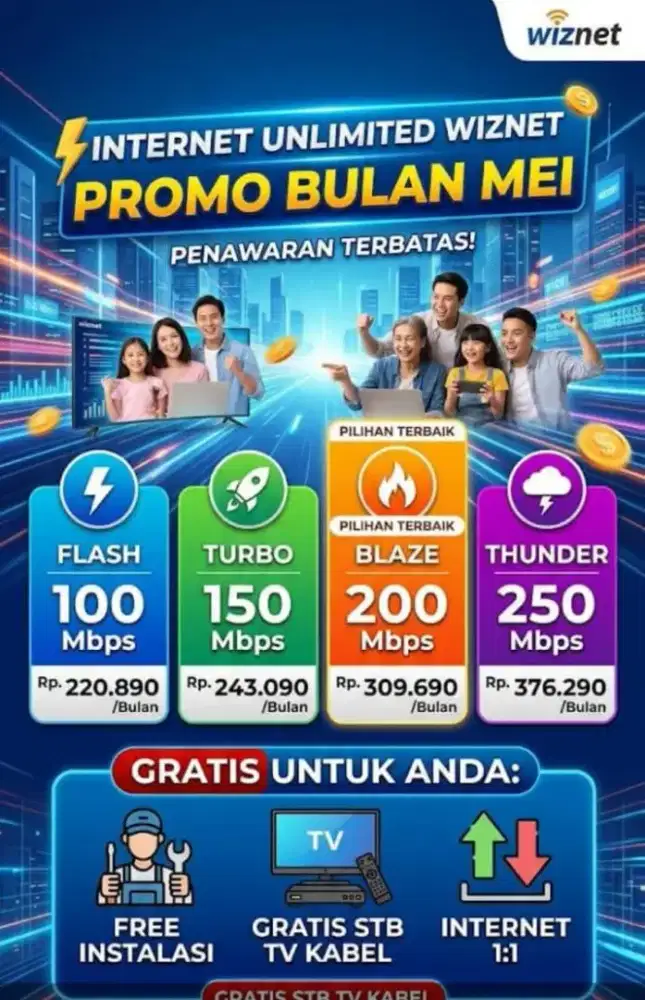 WiFi Wiznet Unlimited Cepat & Stabil