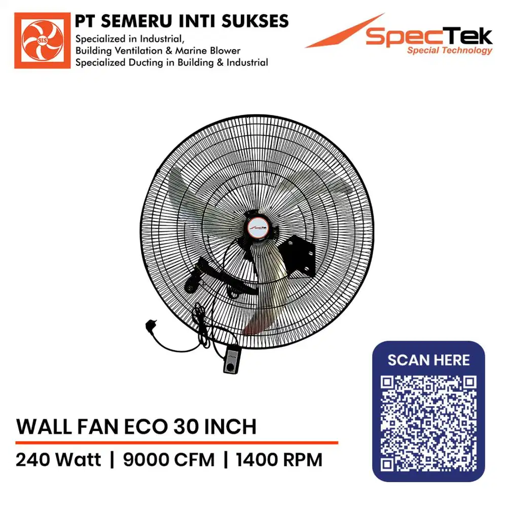 Wall fan Industri bahan Full besi ukuran 30 inch