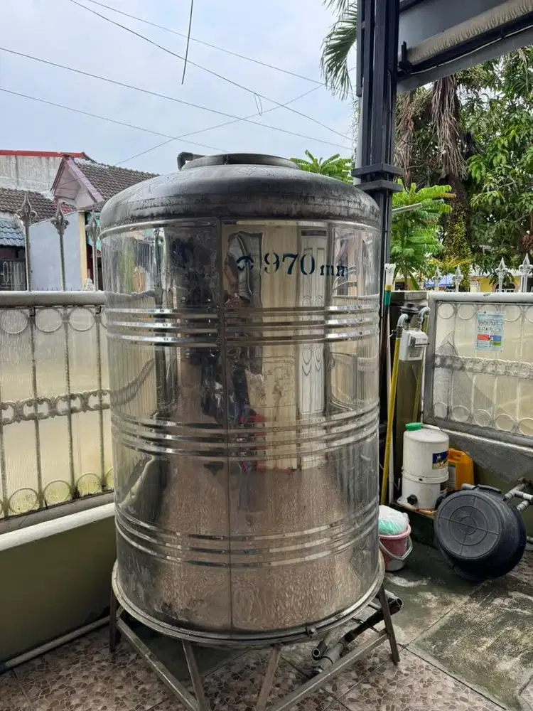 Jual tangki air bekas stainless steel 1000 liter