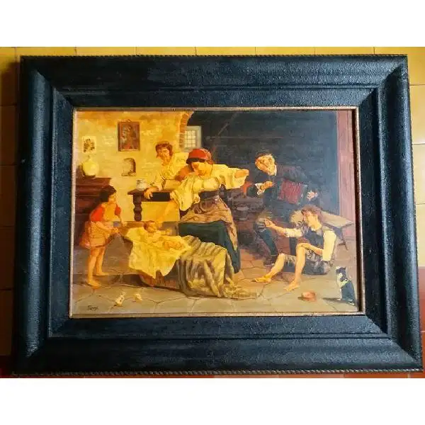 Lukisan jumbo antik original internatioal famaous Master of oil pantin