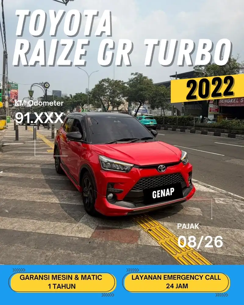 TOYOTA RAIZE GR TURBO AT MATIC 2022 GENAP