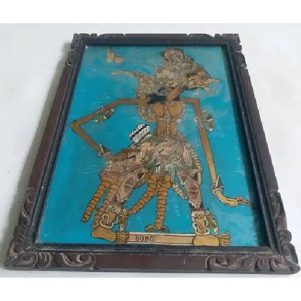 lukisan tangan / handpainting behind the glass BIMO SAKTI Javanese cla