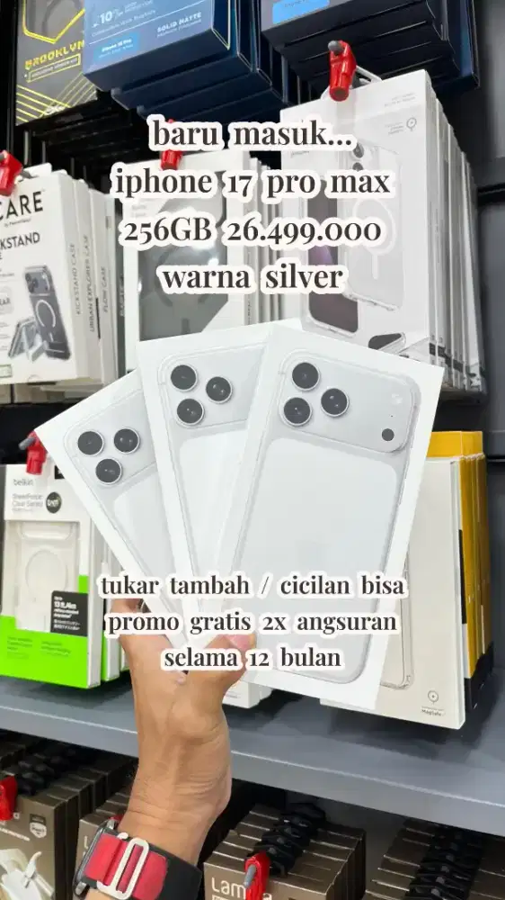 IPHONE 17 PROMAX NEW IBOX, CICILAN TANPA DP FREE 2X ANGSURAN