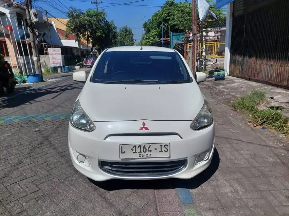 MITSUBISHI MIRAGE 1.2 GLS MATIC 2013 PUTIH SURABAYA