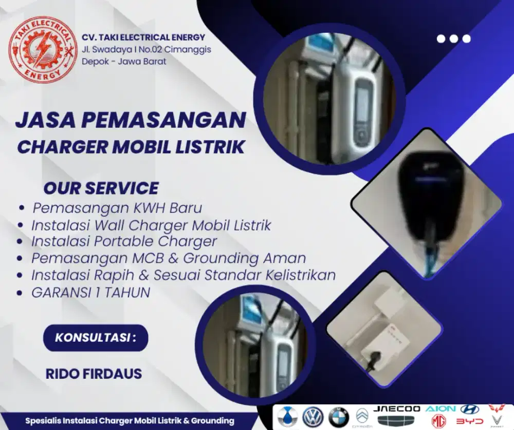 Jasa Pasang Wall Charger & KWH Baru