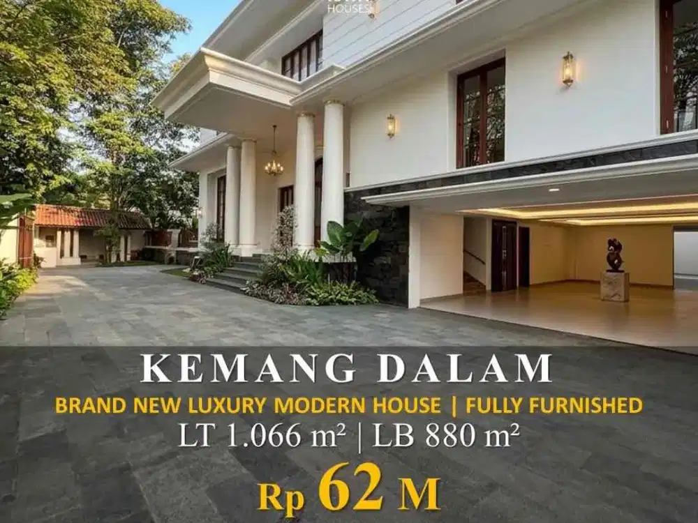 Dijual Rumah Kemang Dalam 1066m² Fully Furnished, 7BR, SHM, 62M