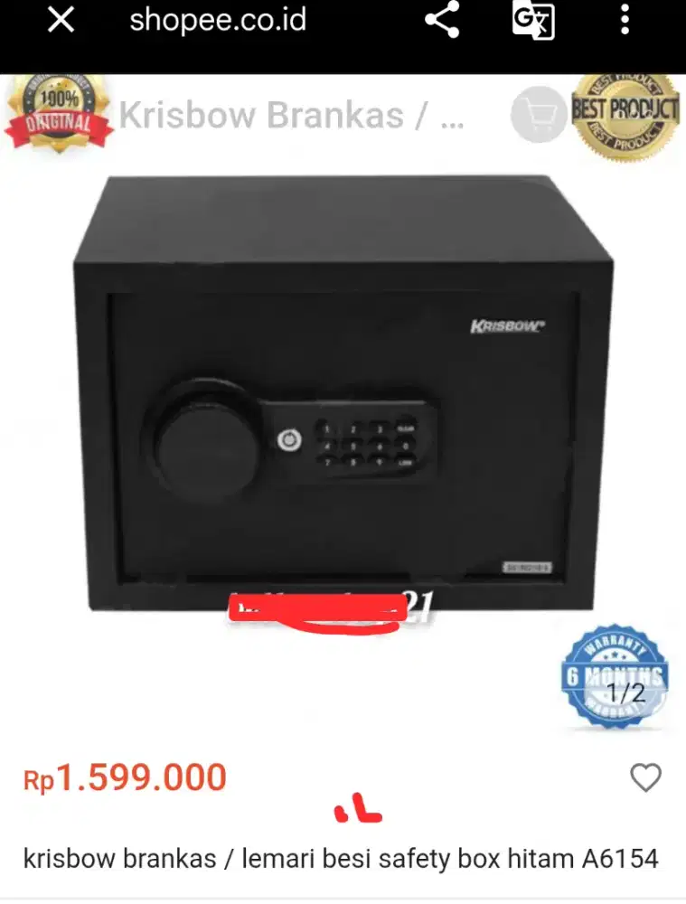 Brankas Krisbow Spt Baru, Digital