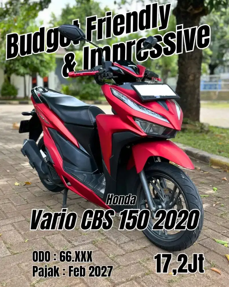 Cash Only Vario 150cc Cbs Iss Keyless 2020
