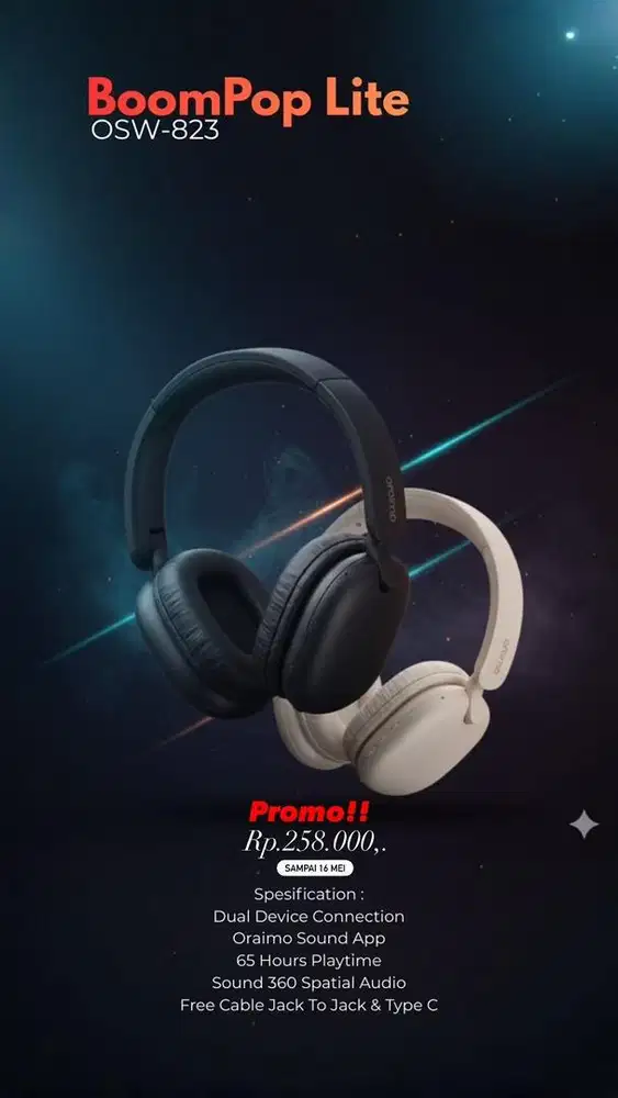 Headphone Oraimo BoomPop Lite OHP-317