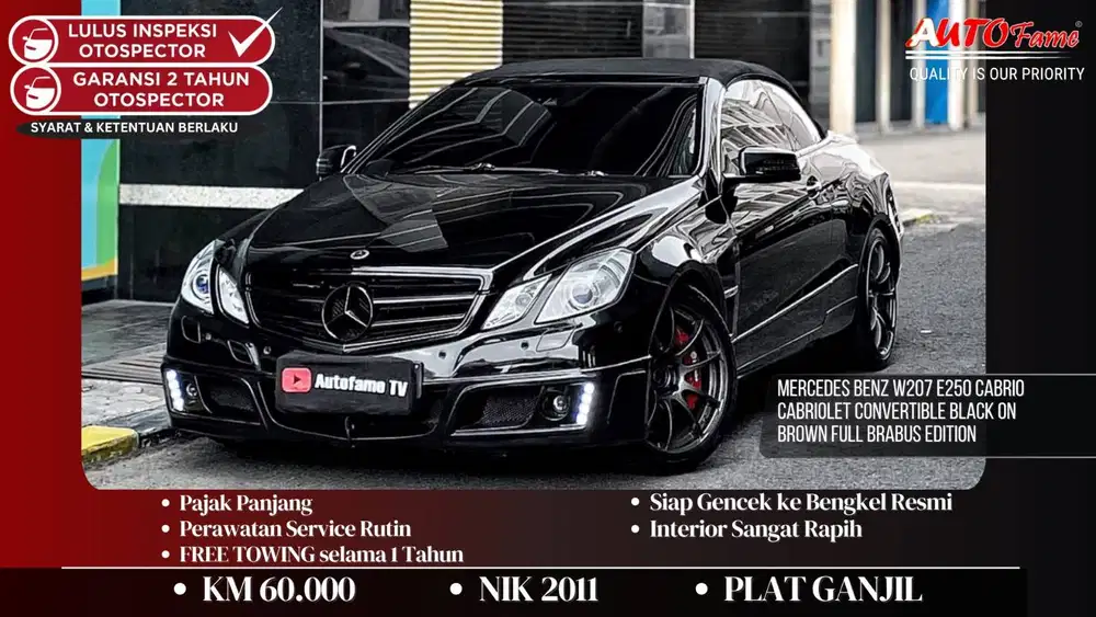 Mercedes Benz W207 E250 Cabrio Cabriolet Convertible 2011 Black On Bro