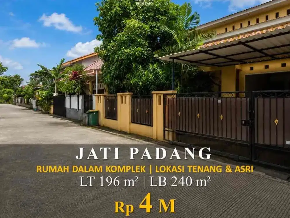 Dijual Rumah Ragunan Pejaten 196m² Dalam Komplek Asri, 4KT, 4M Nego
