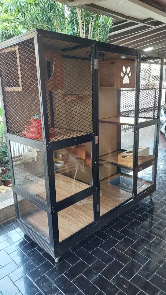 Kandang Kucing Allumunium Merk Garuda 3 lantai