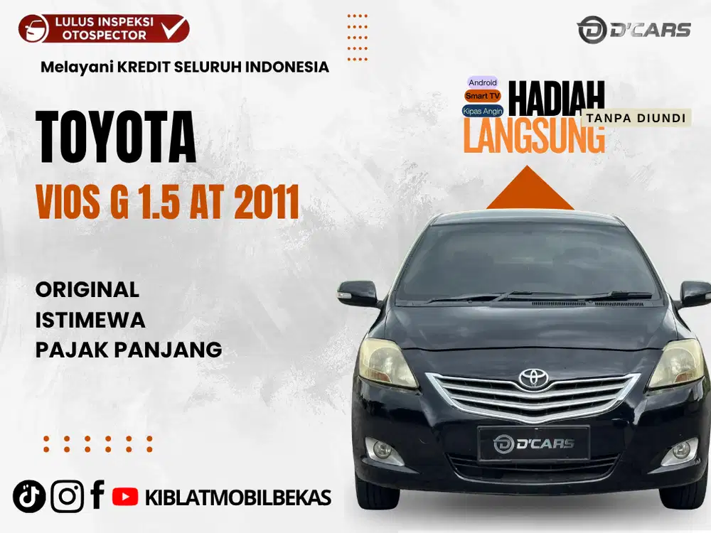 TOYOTA VIOS G 1.5 AUTOMATIC 2011 ORIGINAL ISTIMEWA