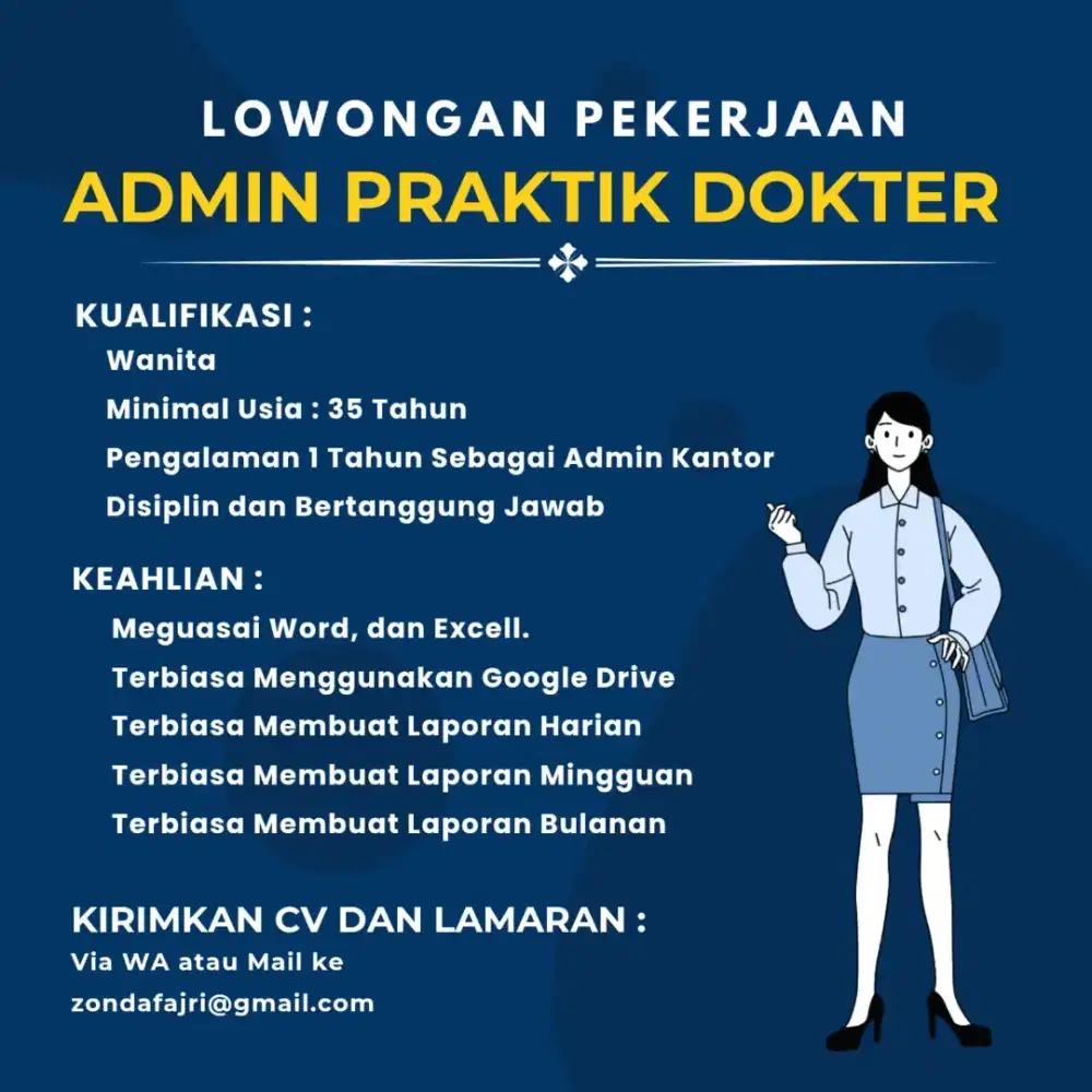 Lowongan Administrasi Praktik Dokter Pribadi