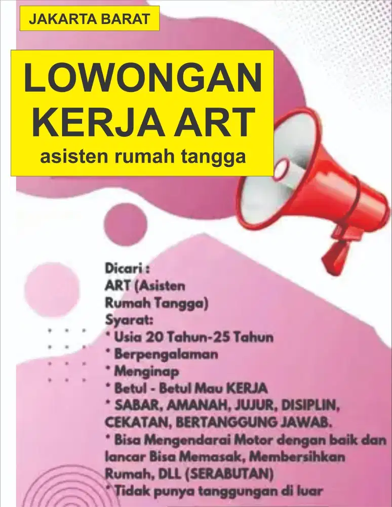 LOWONGAN ART PENGALAMAN