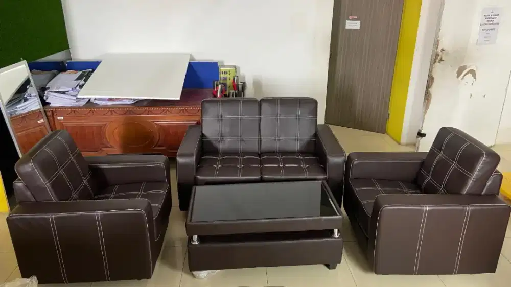 SOFA SATU SET SAMA MEJA BARU