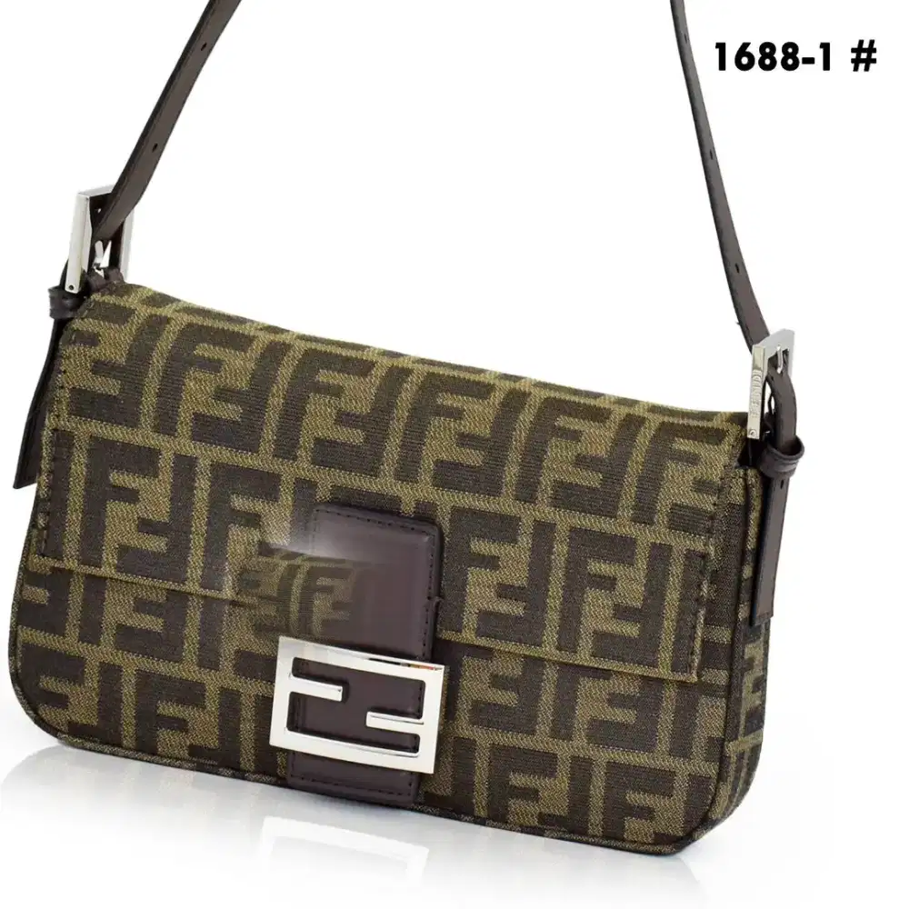 Tas Fendi bag mirror zucca canvas baguette bag 1688-1