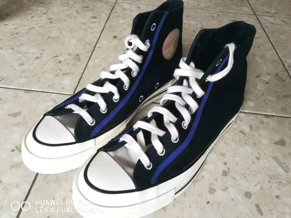 (Preloved) Converse Chuck 70 Hi Black Egret Blu Flame 42 Nett