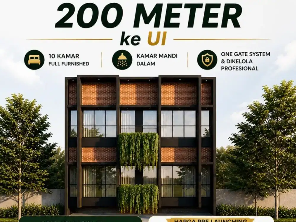 JUAL KOSAN PREMIUM 200 METER KE KAMPUS UI DEPOK