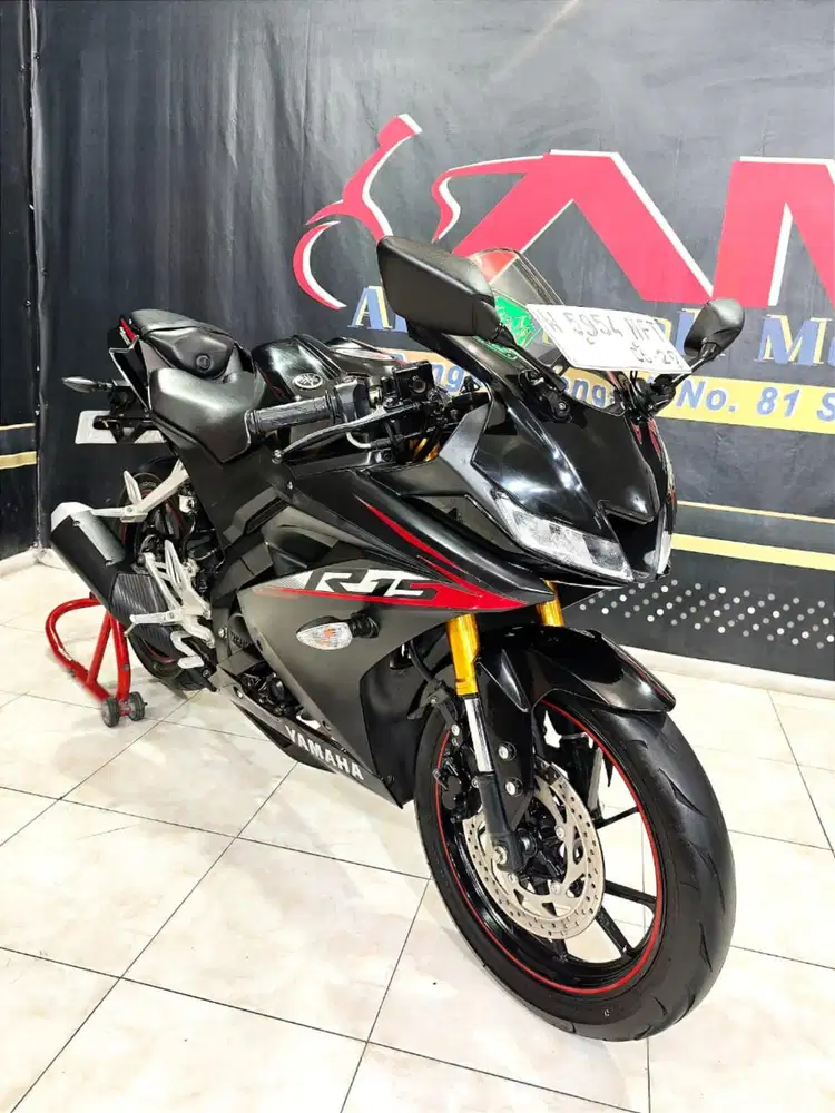 Siap pakai Yamaha All New R15 VVA V3 TH 2019 racing black spesial