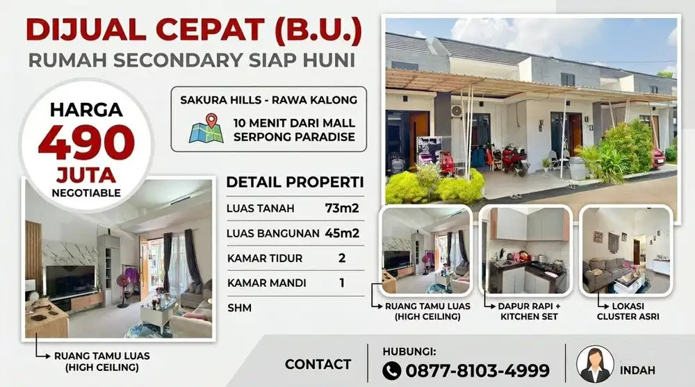 Dijual B.U Rawa Kalong, Dekat Bukit Dago