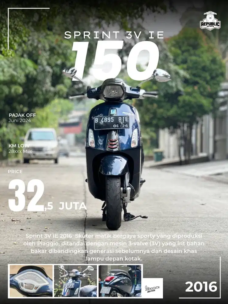 SPRINT 150 3V IE 2016 MIDNIGHT BLUE