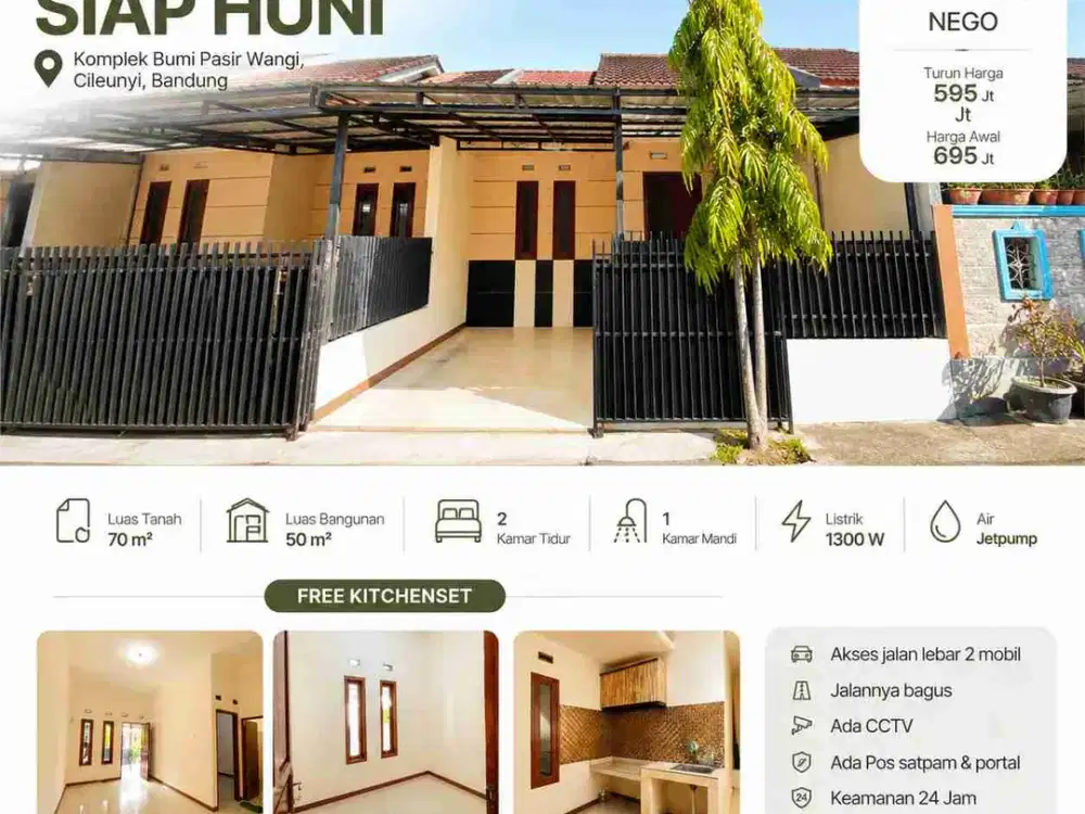 Dijual cepat rumah minimalis nyaman terawat di Cluster Cileunyi, Bandung