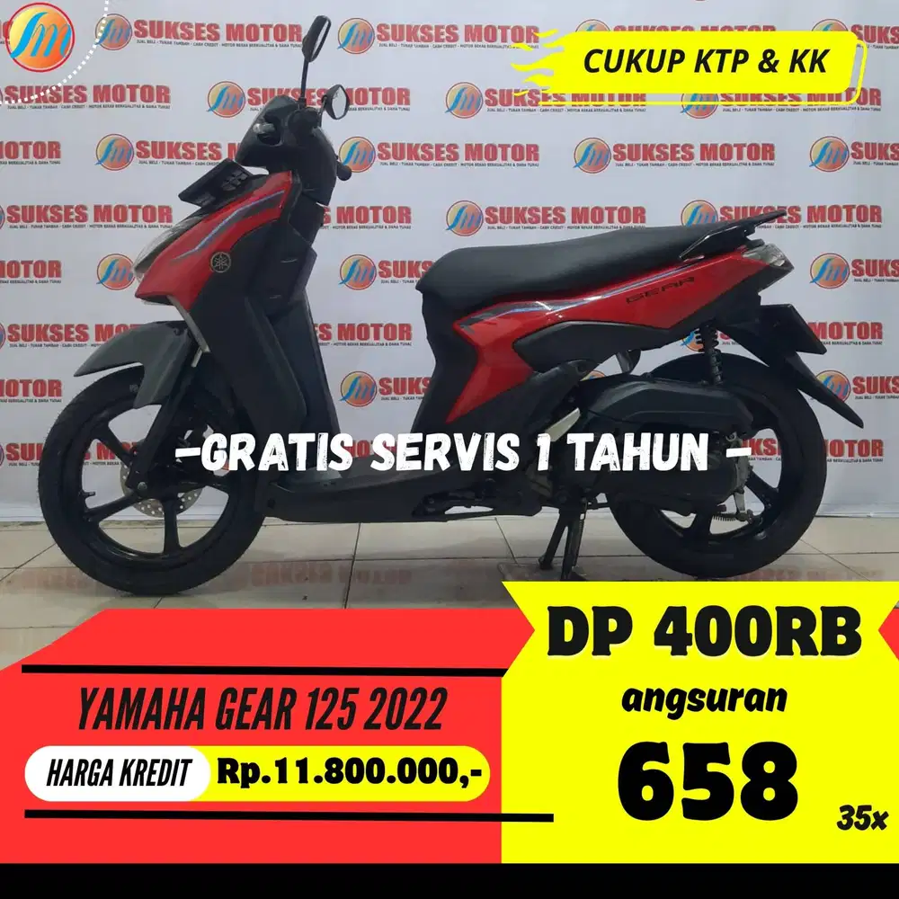 DP PROMO 400RIBU YAMAHA GEAR 125 2022 ANGSURAN SANGAT RINGAN