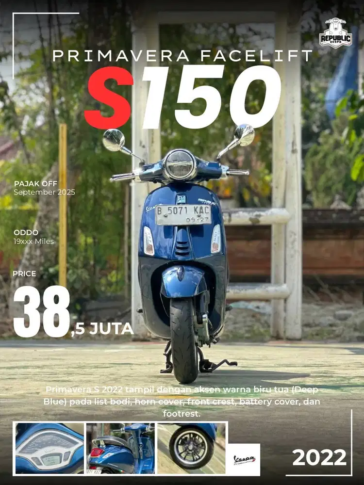 PRIMAVERA S150 IGET ABS FACELIFT 2022 BLUE ESTROVERSO