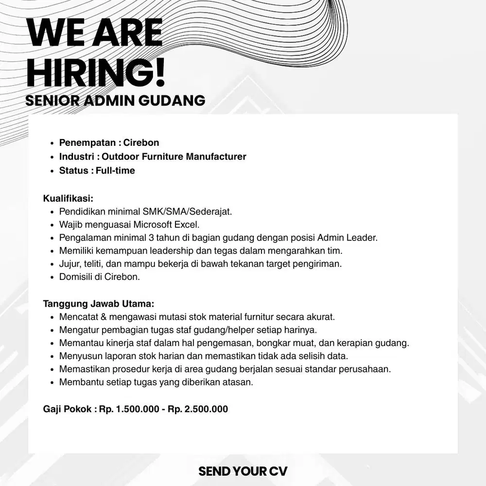 LOKER SENIOR ADMIN