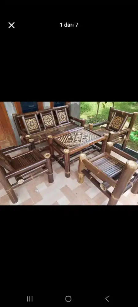 Kursi bambu anyaman