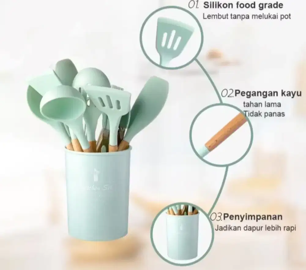 Silicone Set Kitchen Utensil Set 12In1 Sodet