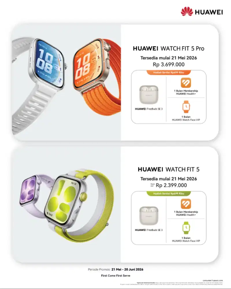Pre Order HUAWEI Watch Fit 5 Series