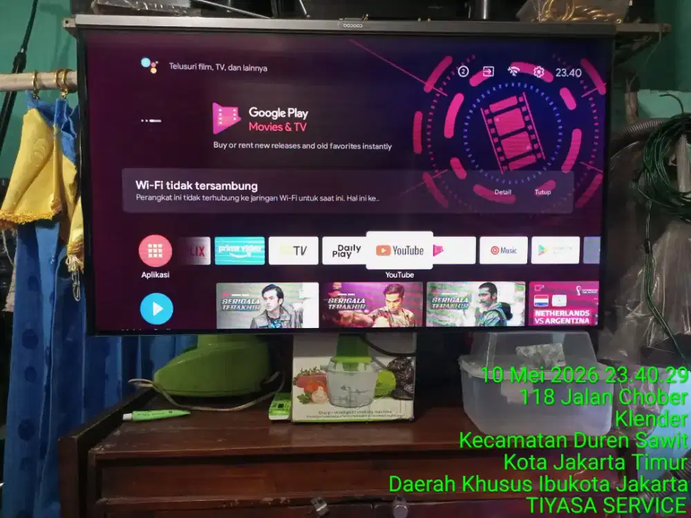 Tv android cocca 32s7g,900 pas minus pake breket.
