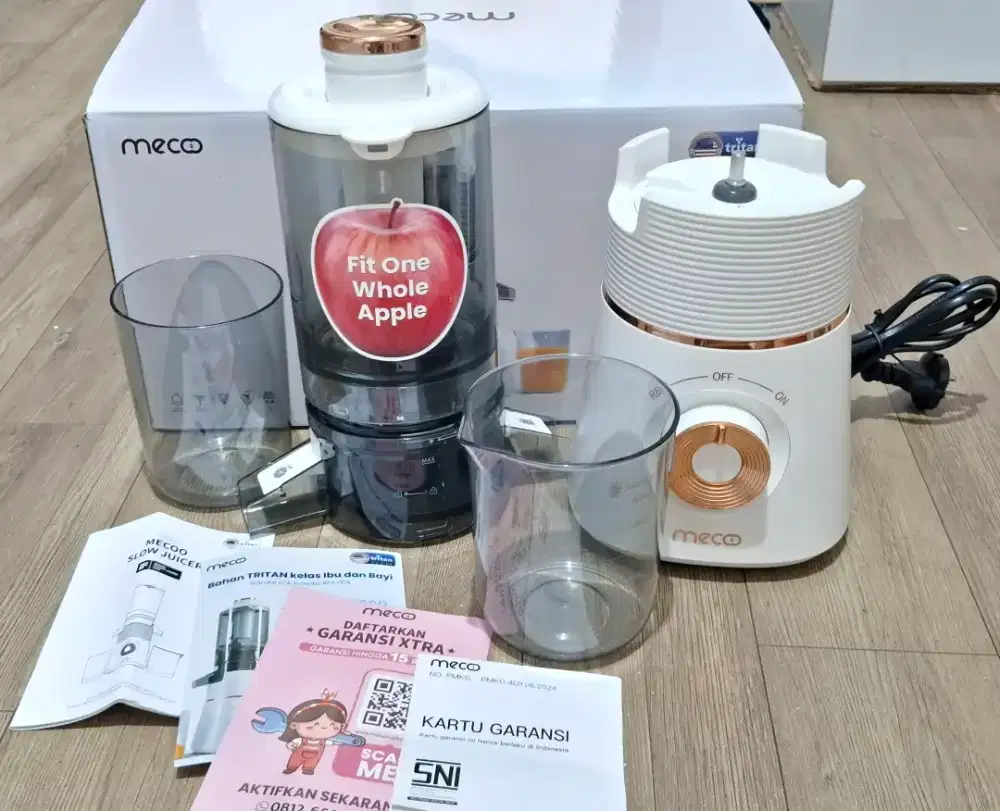 JUAL segera MECOO SLOW JUICER Low watt Second Rasa BARU