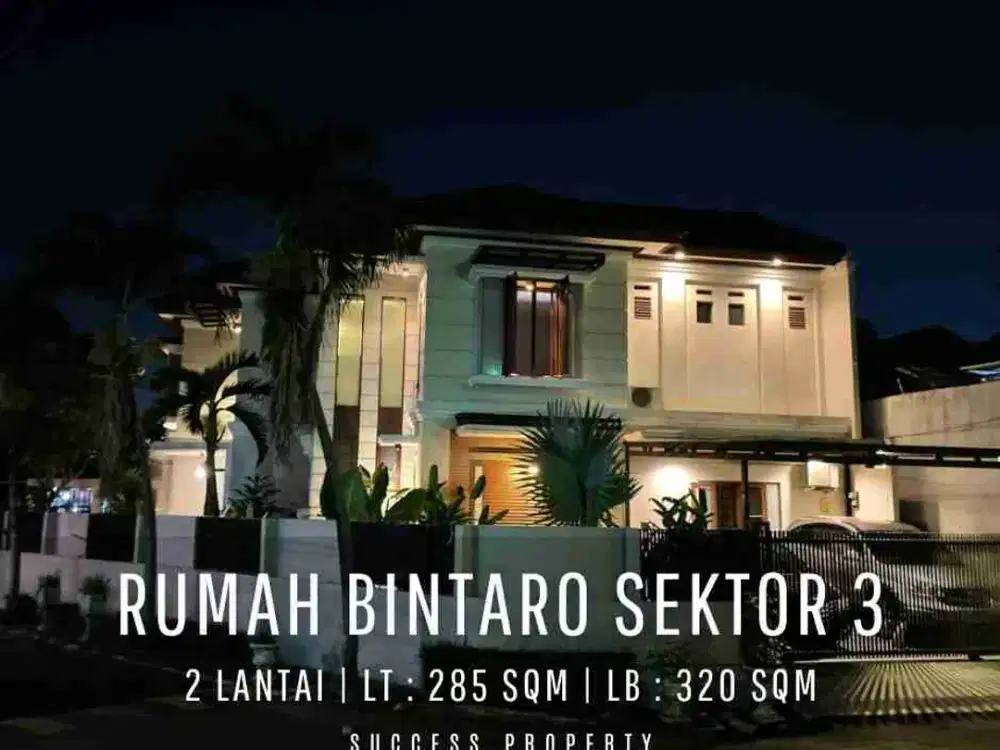 For Sell! An exclusive corner-lot residence facing South & West at Premium Area Bintaro Sector 3