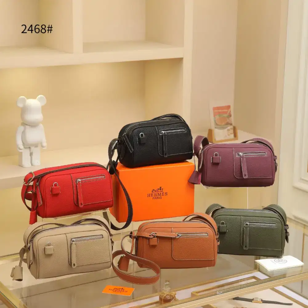 Tas Hermes 2468 pocket semi platinum