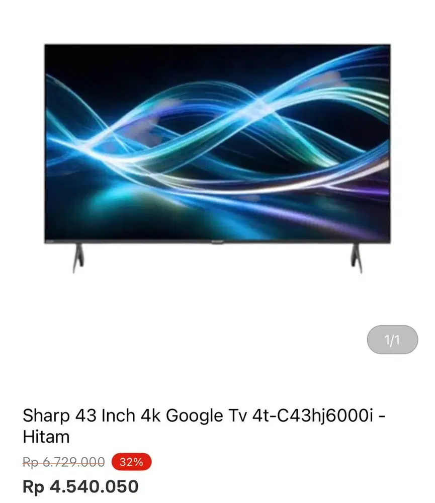 SHARP GOOGLE TV 4K 43inci