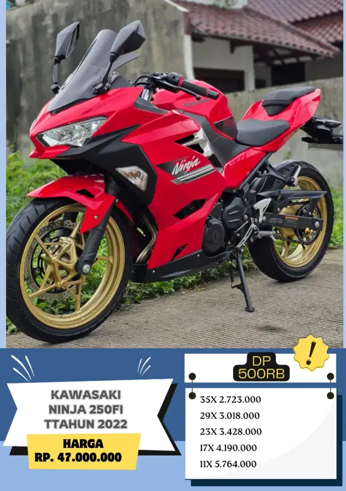 KM 6rb Kawasaki Ninja 250FI Tahun 2022 READY