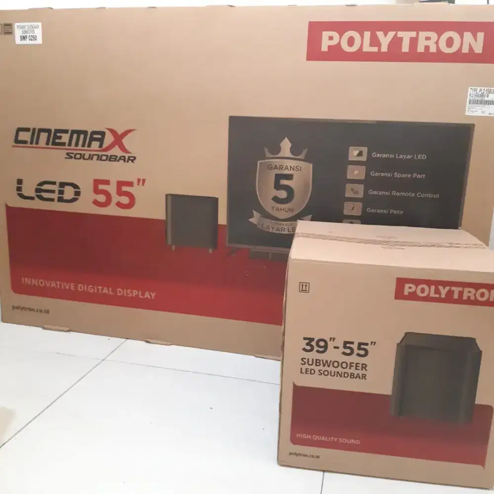 LED POLYTRON 55inc Subwoofer Soundbar Digital Youtube Netflix External