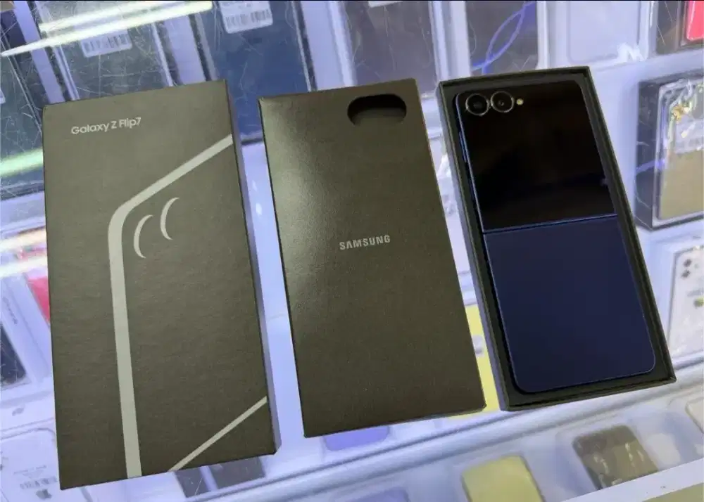 SAMSUNG.Z FLIP 7 512GB BLUE FULLSET MULUS LIKE NEW NOMINUS