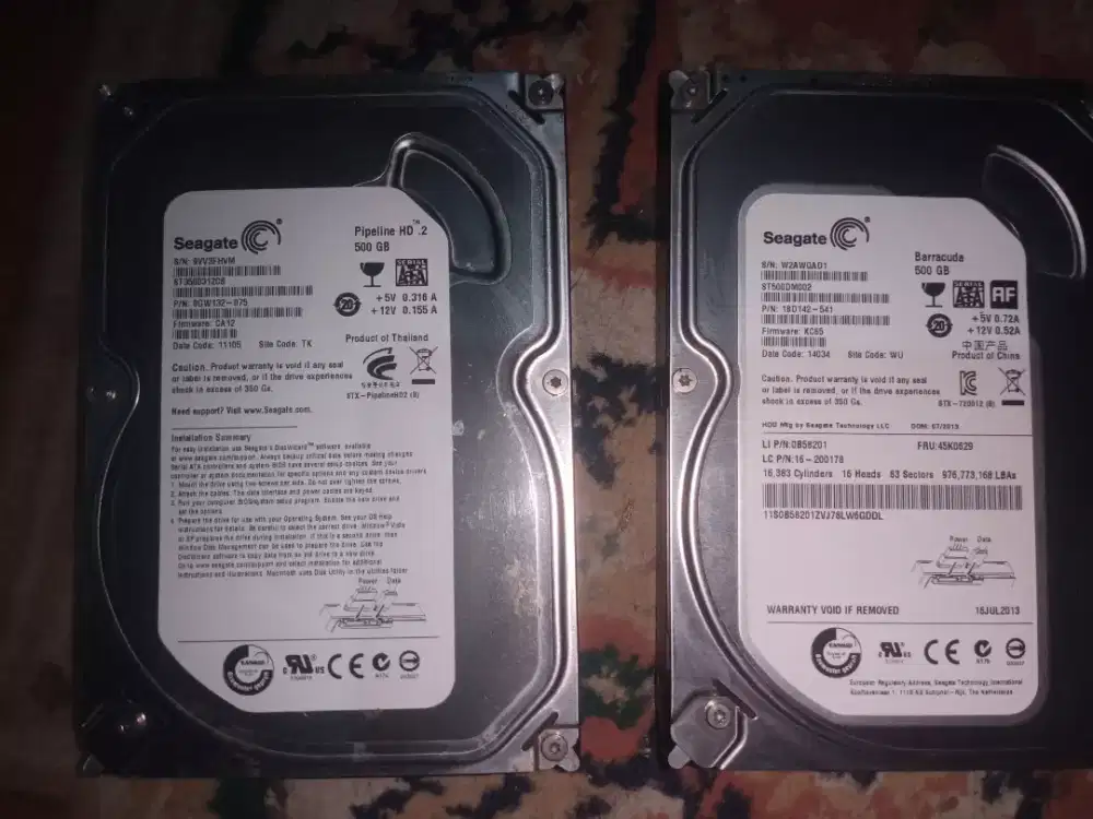 HARDISK SATA FOR PC/CCTV  500GB GOOD CONDITION JAKSEL