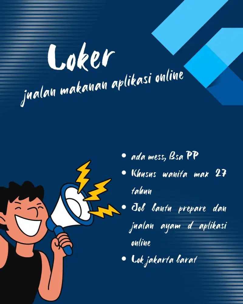 LOKER JUALAN MKANAN APLIKASI ONLINE