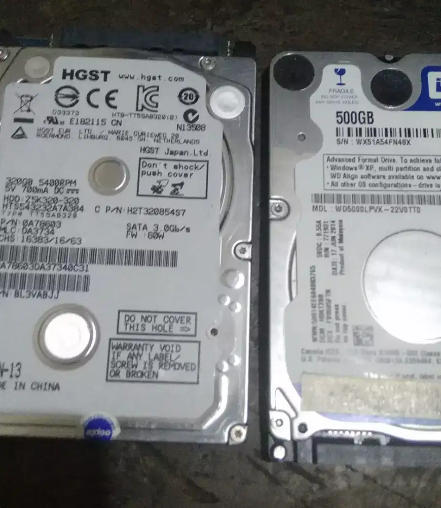 HARDISK SATA 2,5' for LAPTOP/PS 320GB/500GB JAKSEL