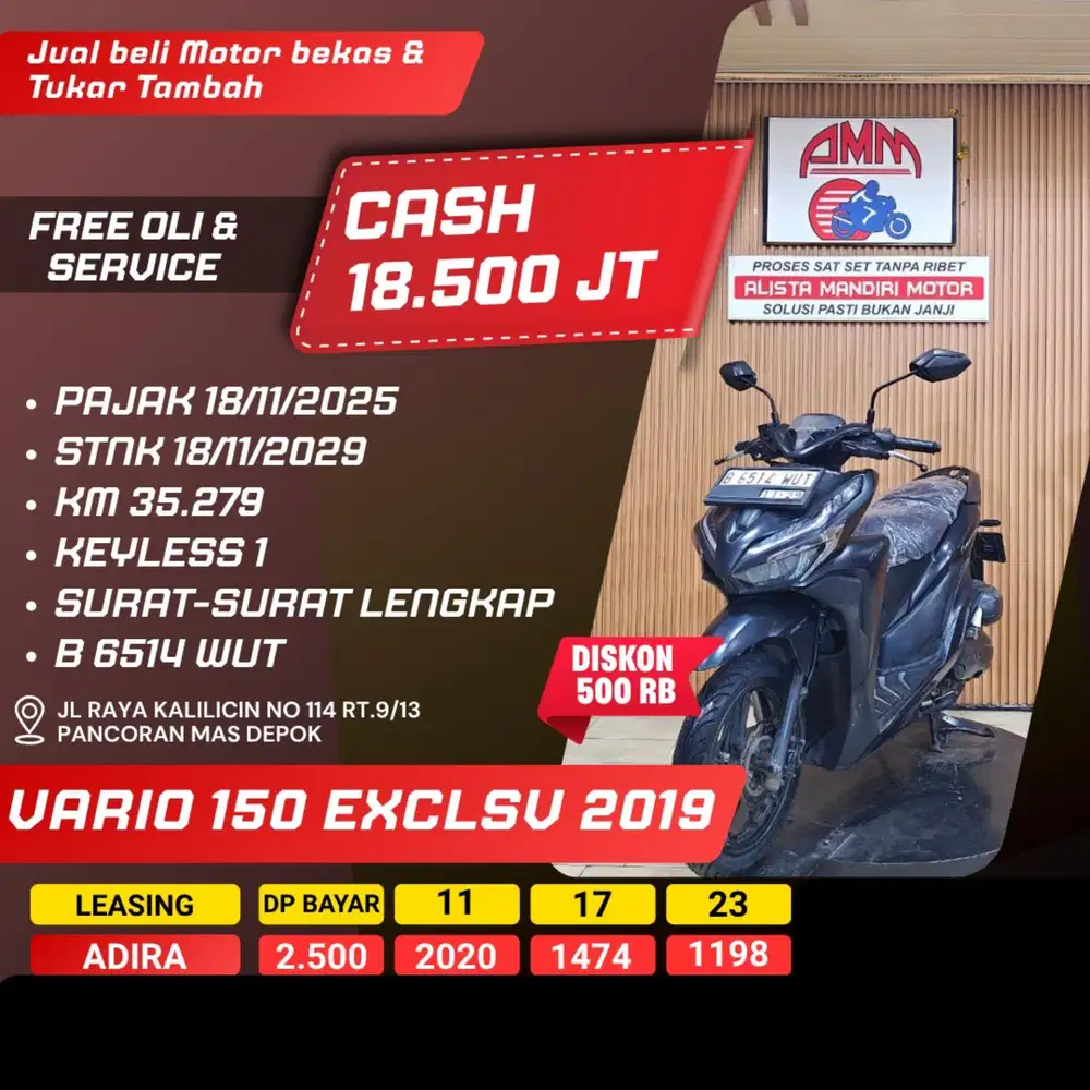 VARIO 150 EXCLSV 2019 CASH / KREDIT ALISTA