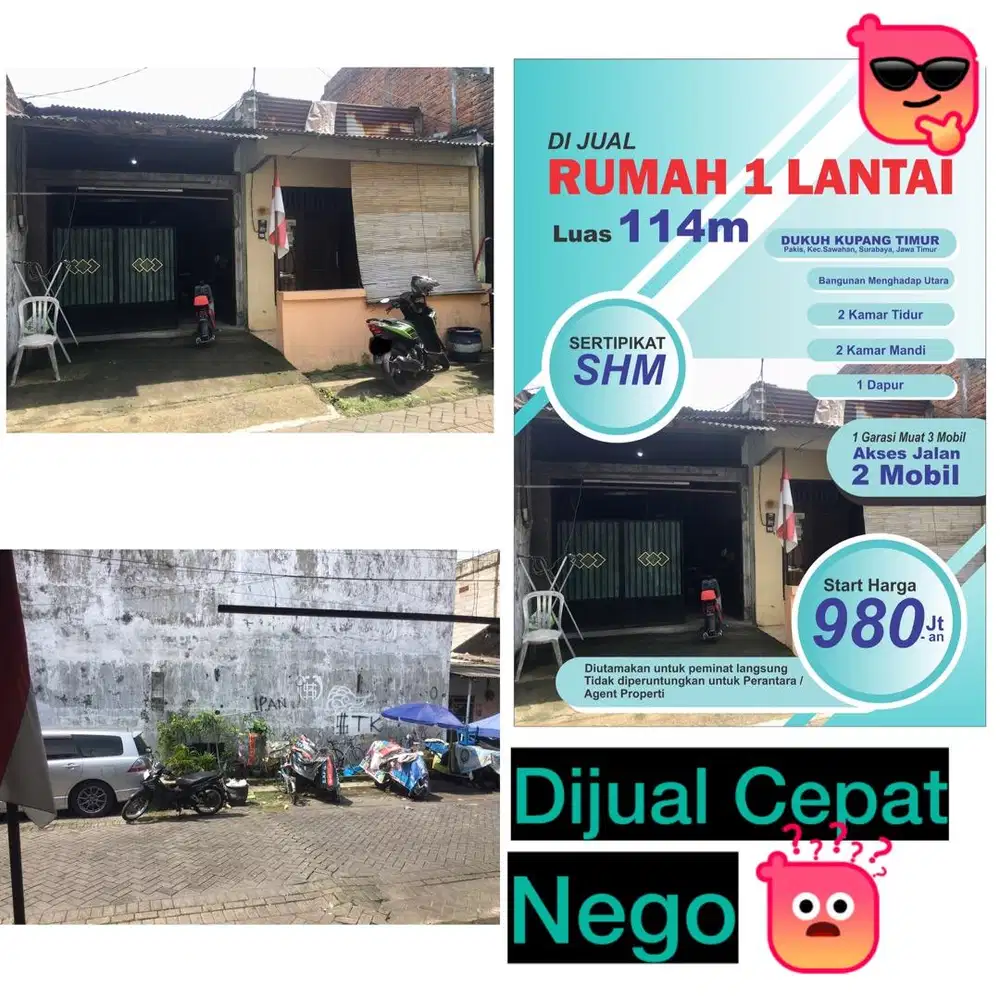 Dijual Rumah Daerah Dukuh Kupang Timur