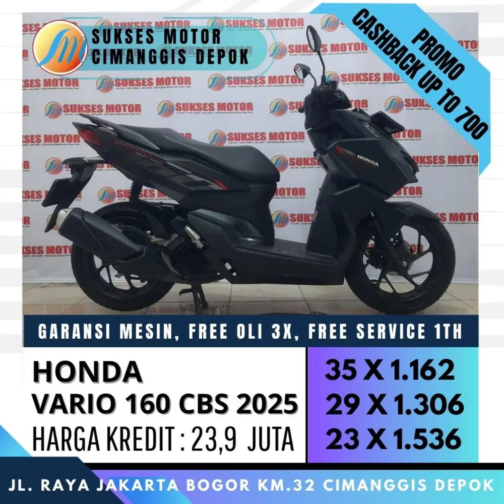 VARIO 160 CBS 2025 PROMO KREDIT CICILAN RINGAN [SUKSES MOTOR]